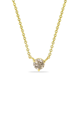 Champagne Solitaire Necklace