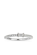 Esmerelda Ring in solid 14k white gold with white diamonds view 1