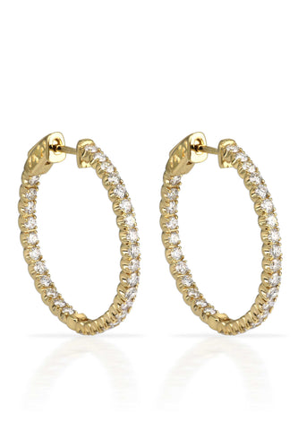 Gold Inside Out Hoops